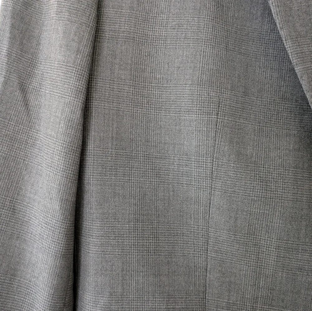 42R Banana Republic Tailored Fit Blazer Mens Grey Plaid Wool Sportcoat